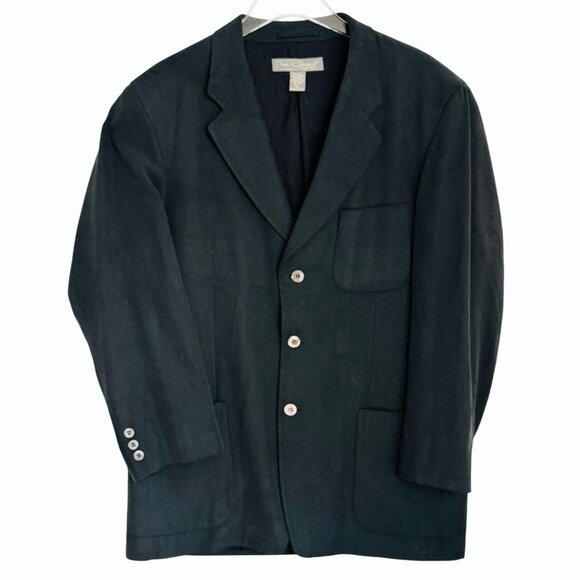 Tori Richard Mens Silk Blazer Jacket Size L Monogram Buttons 3 Button Lined‎ - Picture 1 of 13